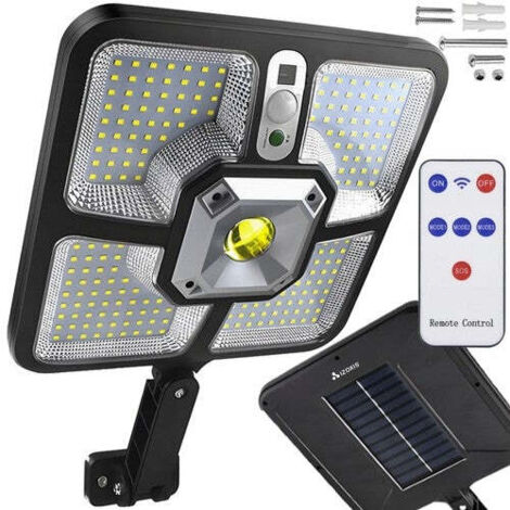 Northix Lampadaire solaire moderne noir 8W IP65