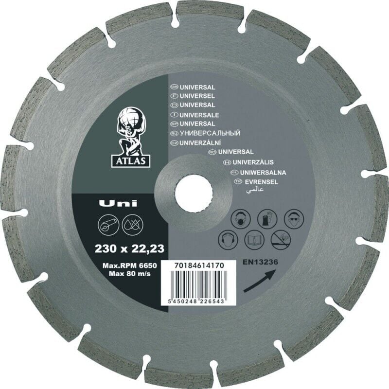 Atlas - Disque diamant pour ws Uni, 115 mm