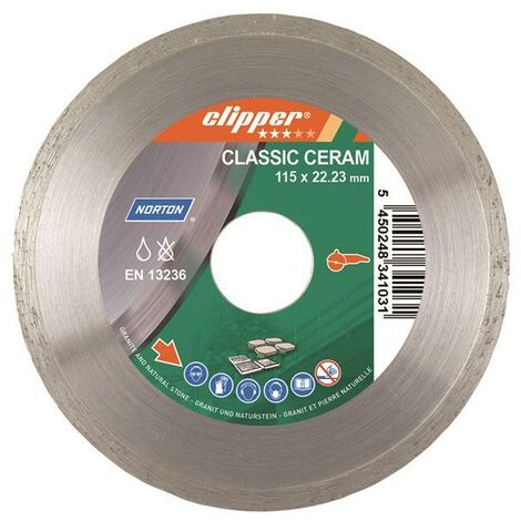 Norton Clipper Classic Ceramic Diamond Blade 115 x 22.23mm for Angle Grinders