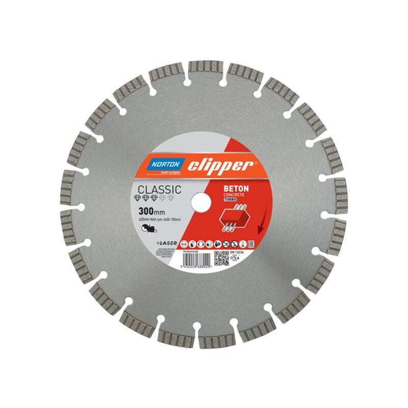 Norton - Clipper Classic Beton Diamond Blade 300 x 20mm CLI694468