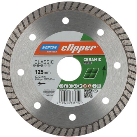 Norton Clipper Diamant-Trennscheibe Classic Ceramic 125x22,23