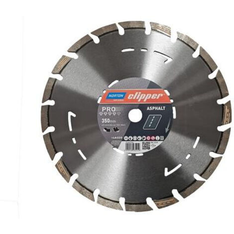 NORTON CLIPPER Diamanttrennscheibe Ø 350 mm Bohrung 25,4 mmfür Trennschleifer/Fugenschneider Segmenthöhe 12 mm