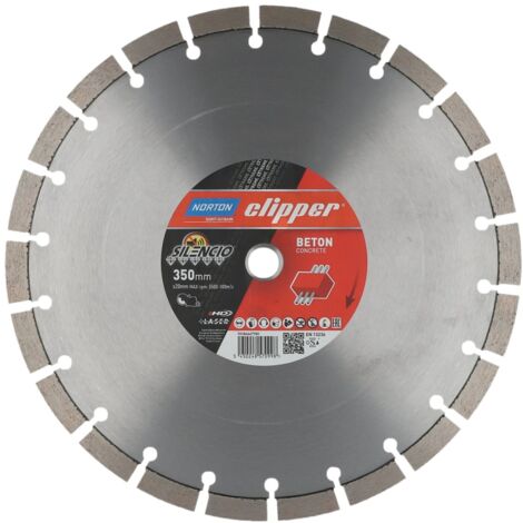 NORTON CLIPPER Diamanttrennscheibe Extreme Silencio Ø 350 mmfür Trennschleifer 5500 min-¹ Segmenthöhe 15 mm
