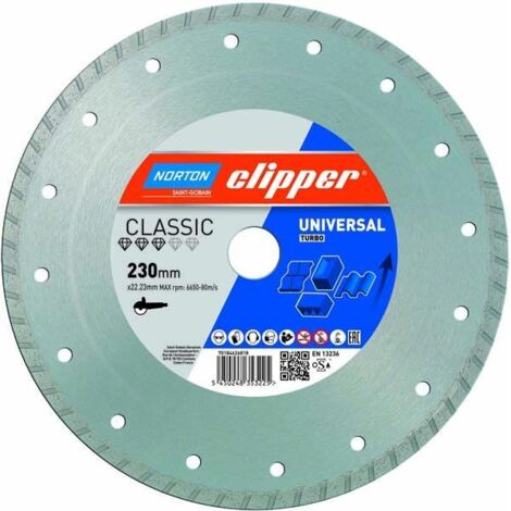 Norton Clipper Diamanttrennscheibe Universal Turbo 230x22,2mm 70184626818