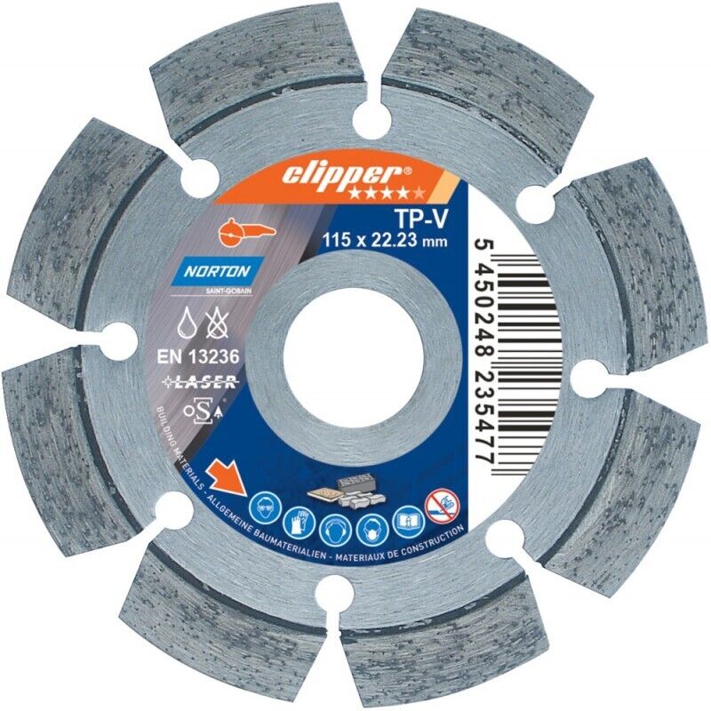 Norton - Disque diamant Matériaux de contruction 125 x 22,23 mm tp-v