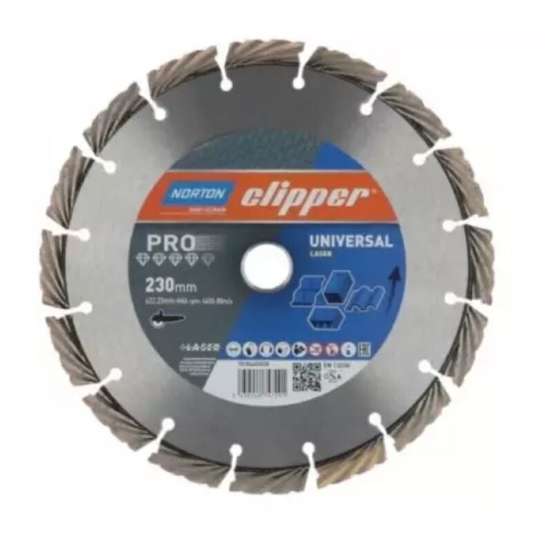 Norton - Disque diamant pro universal laser Ø500 x 25,4mm clipper