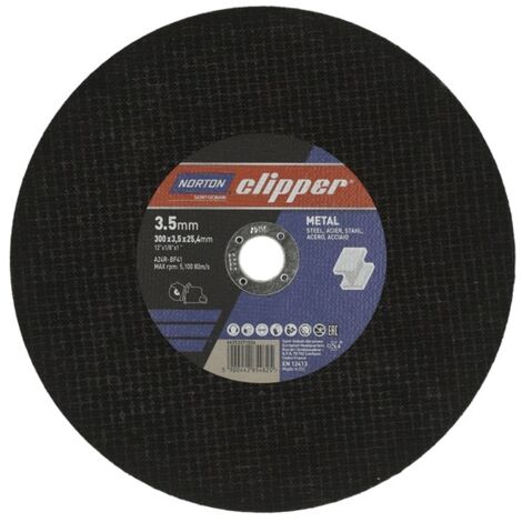 NORTON CLIPPER Trennscheibe D300x3,5mm Typ 41Metall Bohrung 25,4 mm