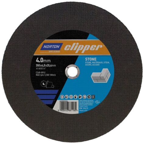 NORTON CLIPPER Trennscheibe D350x4,0mm Typ 41Stein Bohrung 25,4 mm
