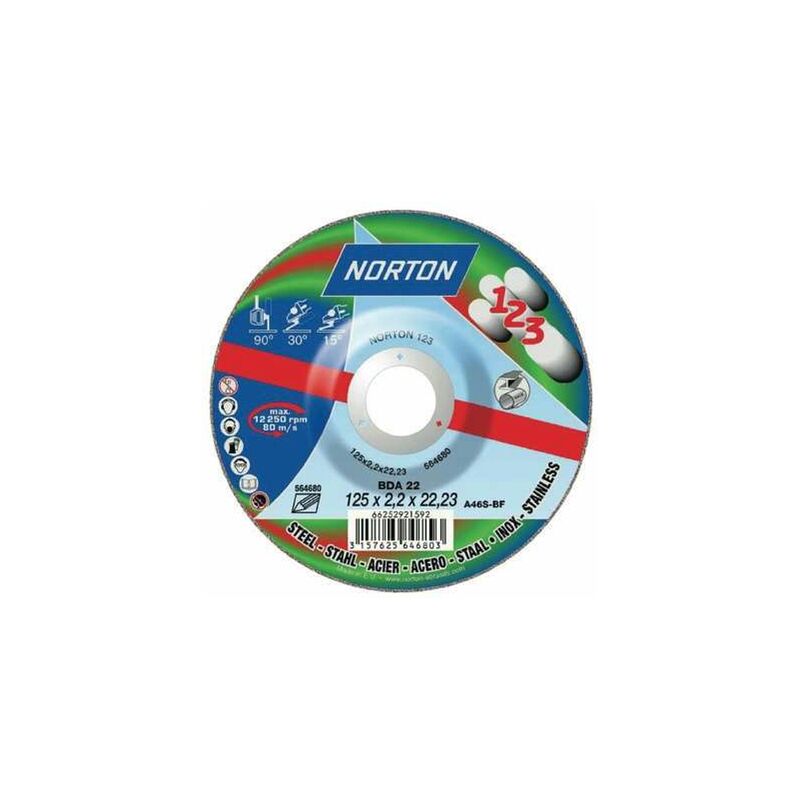 

Norton Disco Industrial Corte Hss 180*2.5*22 Hundi