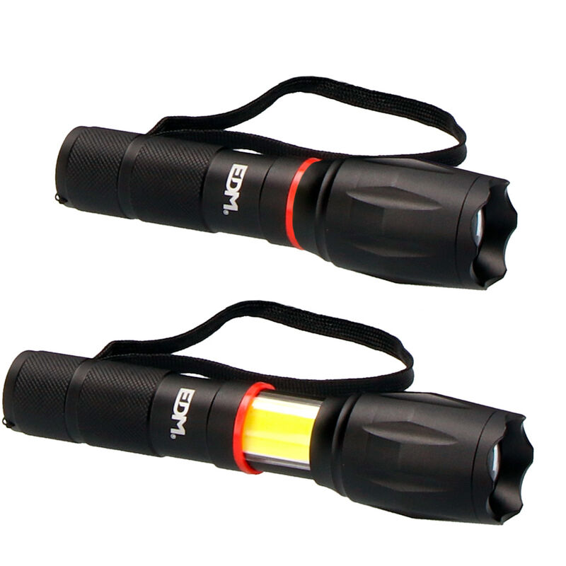 

EDM Linterna led xl extensible led frontal 200 lumens y lateral 120 lumens edm