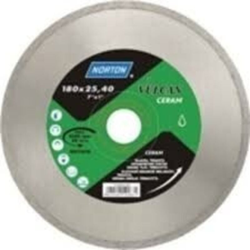 NORTON DISCO DIAMANTE CONTINUO VULCAN CERAMICA 115 mm.