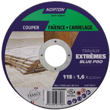 NORTON - Disque à tronçonner extrême carrelage 115x1.6x22.2