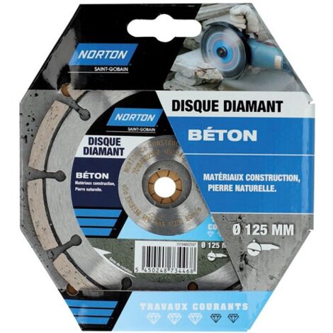 NORTON - Disque diamant 125 travaux courants construction