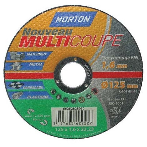 NORTON - Disque multi-coupe - 125x1.6 mm