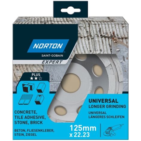Norton Expert Diamant Topfscheibe CG2 125 x 22,23 mm 2-reihige Ausführung