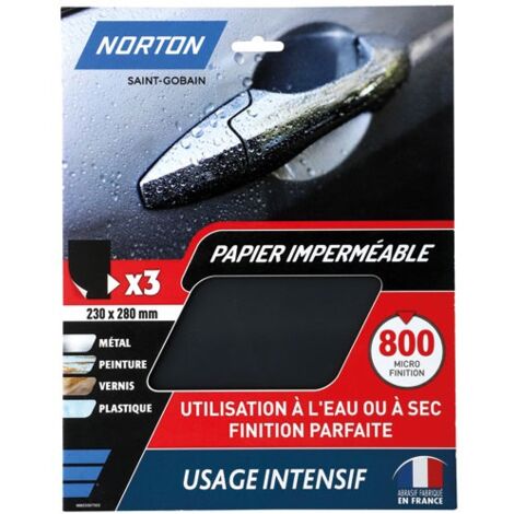 NORTON - feuille impermeable 230x280 grain 800 norton intensifs x3