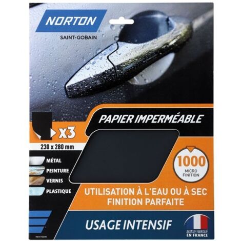 Feuille Papier Corindon Jaune - 230 X 280MM - Grain 40 - Lot Par 8 Feuilles