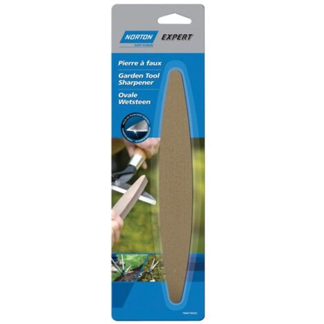 Norton – Pierre à aiguiser carbure de silicium 240x35x13 mm – Pour affûtage précis de faux et ciseaux – Outil durable pour jardinage