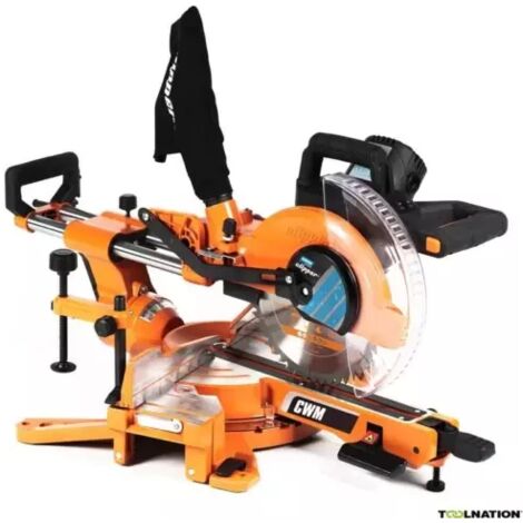 Norton – Scie à onglet 254mm 230V – Puissance 1800W – Vitesse 4500 tr/min – Lame de finition 254x30mm – Laser True-Line pour coupes précises