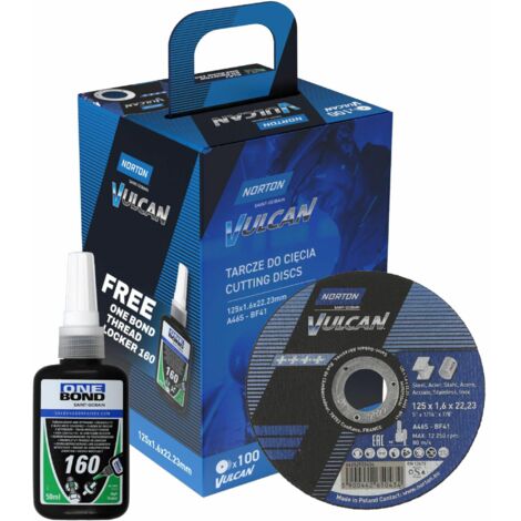 NORTON SHIELD.VULCAN 125 x 1,6 /100 pz.+ COLLA ONE BOND