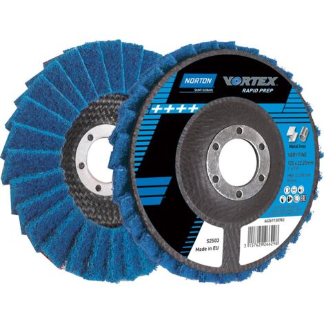 Norton Vlies-Fächerscheibe VTX Rapid Prep Low Flex-125 Sehr Fein
