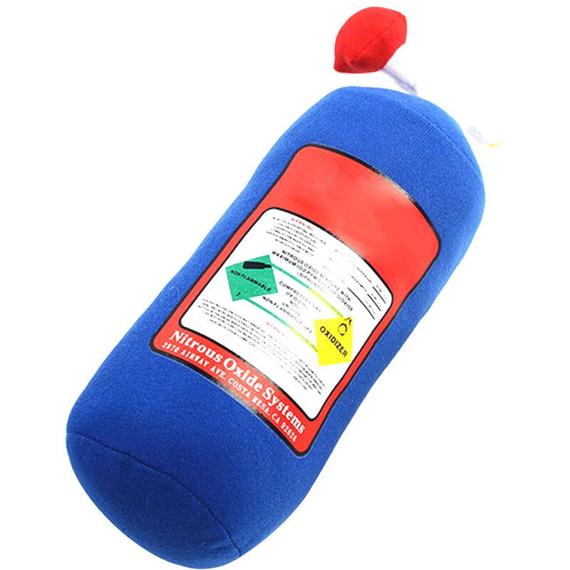 Asupermall - Nos Oxyde Nitreux Bouteille Oreiller Voiture Decor Appui-Tete Coussin Creatif Peluche Oreiller, Appui-Tete Oreiller