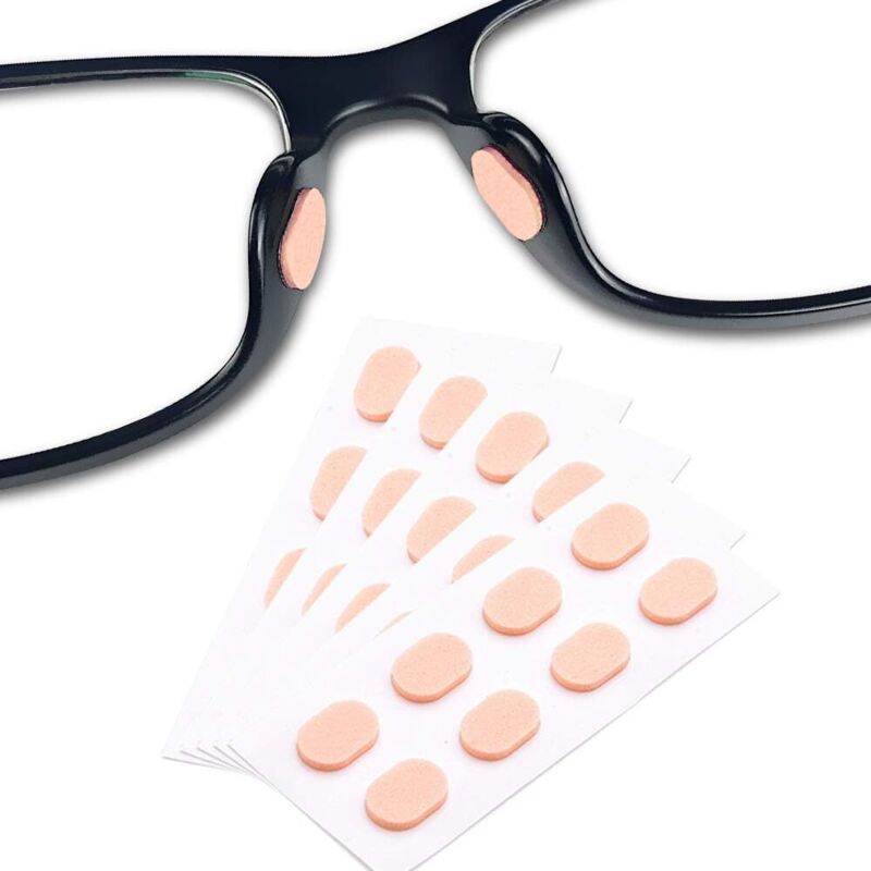 Nose pads for glasses, 20 pairs of soft foam pads, self-adhesive and non-slip (flesh color/1 mm)