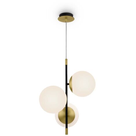 Nostalgia Plafonnier Globe doré mat, 3 lumières, E14