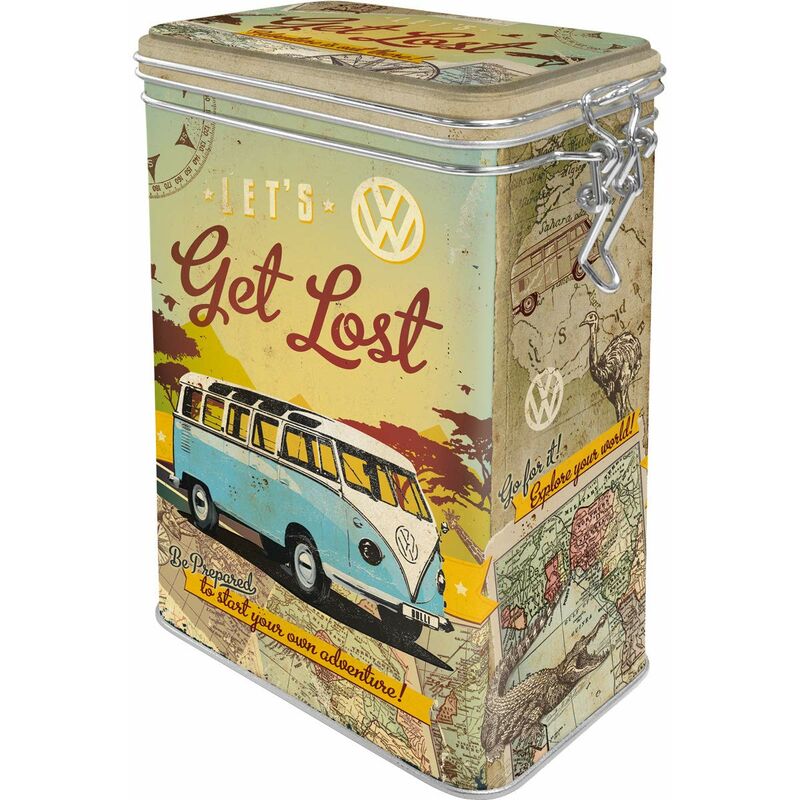 Image of Nostalgic-art - Contenitori da caffè retrò Bulli T1 – Let's Get Lost – Idea Regalo per i Bus vw, con Coperchio Salva Aroma, Design Vintage, 1,3 l