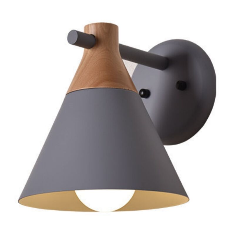 Image of Modern Wall Lamp Metal Wooden Wall&hellip;