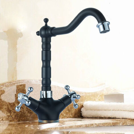 Nostalgie Marken Küchenarmatur Spültischarmatur Retro Zweigriffmischer Messing