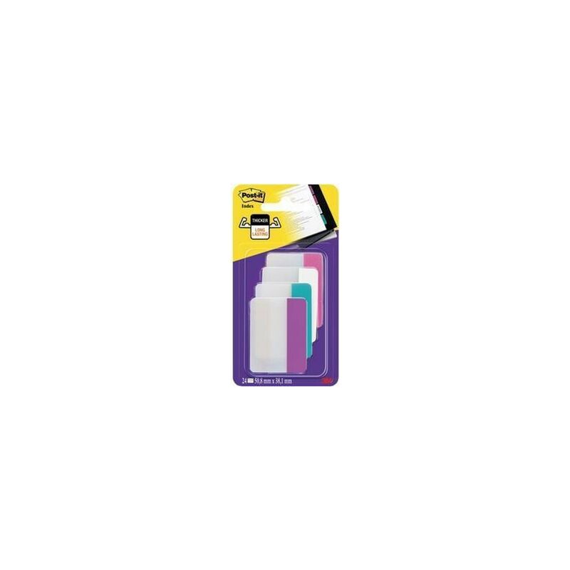 

Post-it index rigido plano rosa blanco azul violeta 4x6 sin dispensador