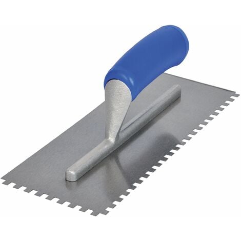 Notched Adhesive Trowel Square 6mm Soft Grip Handle 11 x 4.1/2in VIT102953T