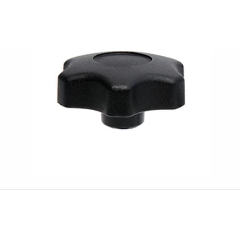 Notched button - Rencol 8983U - Plastic - Threading 10mm - Black