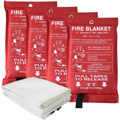 Notfall-Feuerschutzdecke für Haus/Küche, 39 x 39 Zoll, Fiberglas, deckt die Brandquelle ab und isoliert die Luftzufuhr