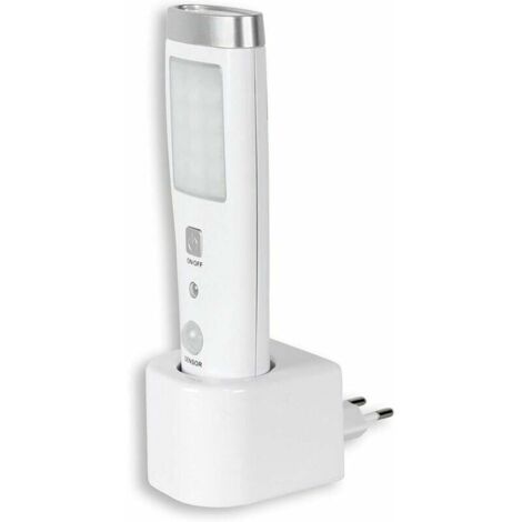 Notfall-Induktions-Taschenlampe, Präsenzmelder, Taschenlampe, Erkennungswinkel 60°, 15 LEDs, wiederaufladbarer Akku, Weiß