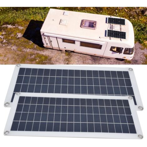 Notlade-Solarset mit 2 x 10W monokristallinen Silizium-Photovoltaikmodulen für Wohnmobile und Autos
