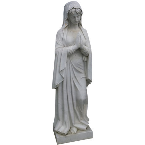 Notre Dame de Lourdes en marbre L62xPR45xH215 cm