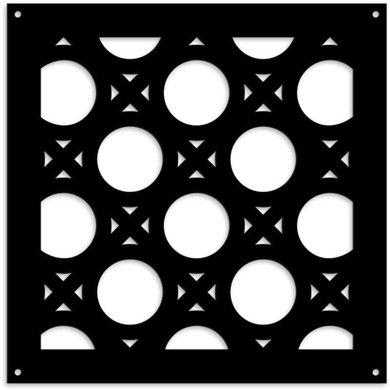 Image of Nottingham - Pannello in pvc traforato - Parasole - Colore: nero - Misura: 73x73 cm