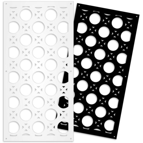 NOTTINGHAM - Pannello in PVC traforato - Parasole - Colore: nero - Misura: 50x150 cm