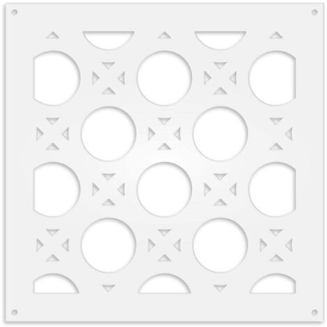 NOTTINGHAM - Pannello in PVC traforato - Parasole - Misura: 48x48 cm - Colore: bianco