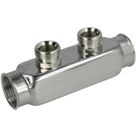 Nourrice de distribution individuelle 2 circuits 1'' FF x 3/4'' eurocône