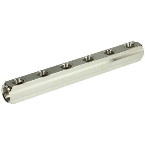 Nourrice laiton 10 entrées avec raccord en 3/4''