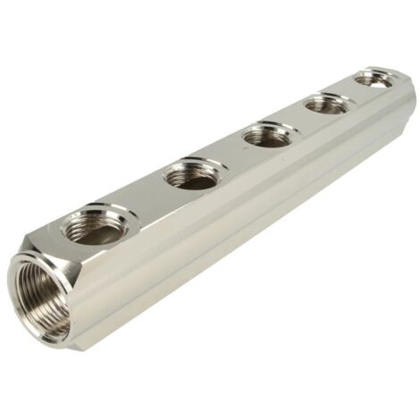 Nourrice laiton 5 entrées avec raccord en 3/4''