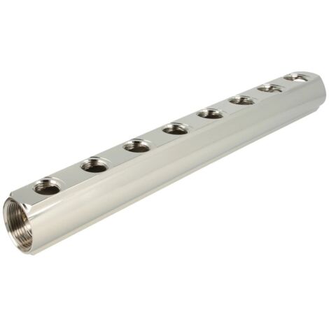 Nourrice laiton 8 entrées avec raccord en 3/4''