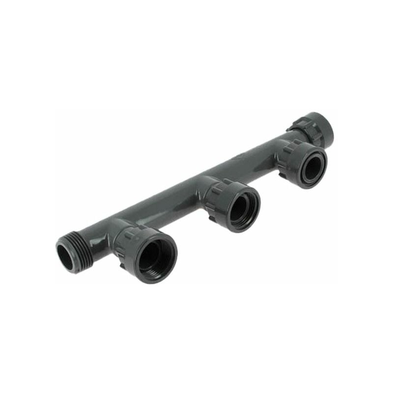 Collecteur PVC DURA union démontable 3 sorties Femelle 1"