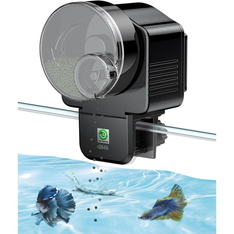 Nourrisseur Automatique pour Aquarium Minuteur De Vacances Automatique pour Aquarium 60 ml Distributeur Réglable De Nourriture pour Poissons