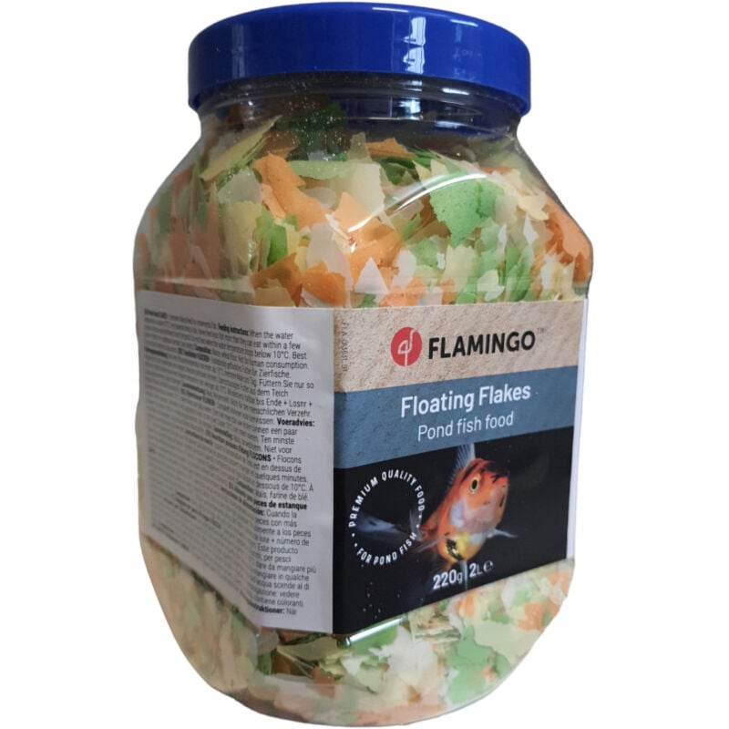 Nourriture poisson d'étang en flocons 2 litres soit 220g - Flamingo - Multicolor