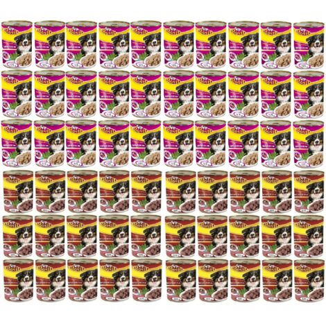 Nourriture humide au basilic 415g pour chiens MIX 60 pcs.