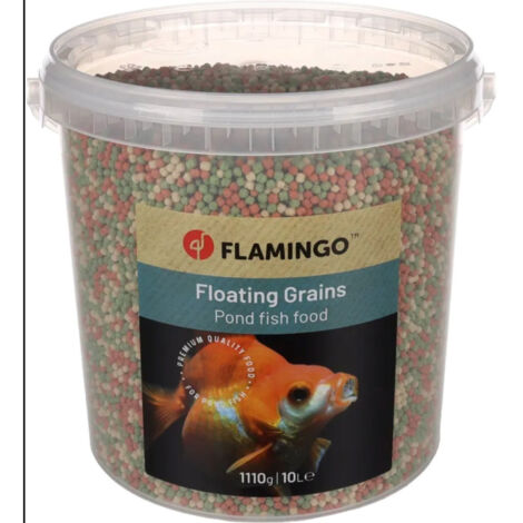 Nourriture poisson d'étang,10 litres,  granulats seau - Flamingo